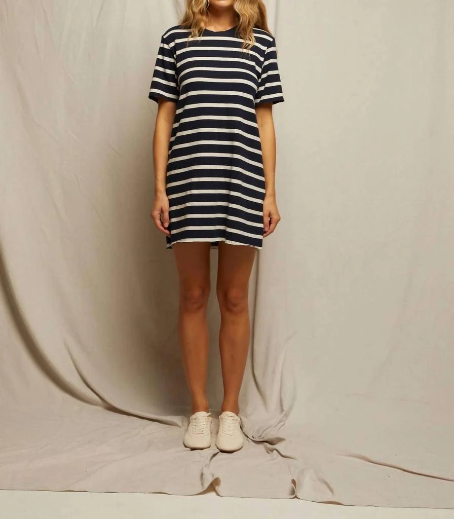 perfectwhitetee Perfectwhitetee - Rhett Striped T-shirt Dress 3