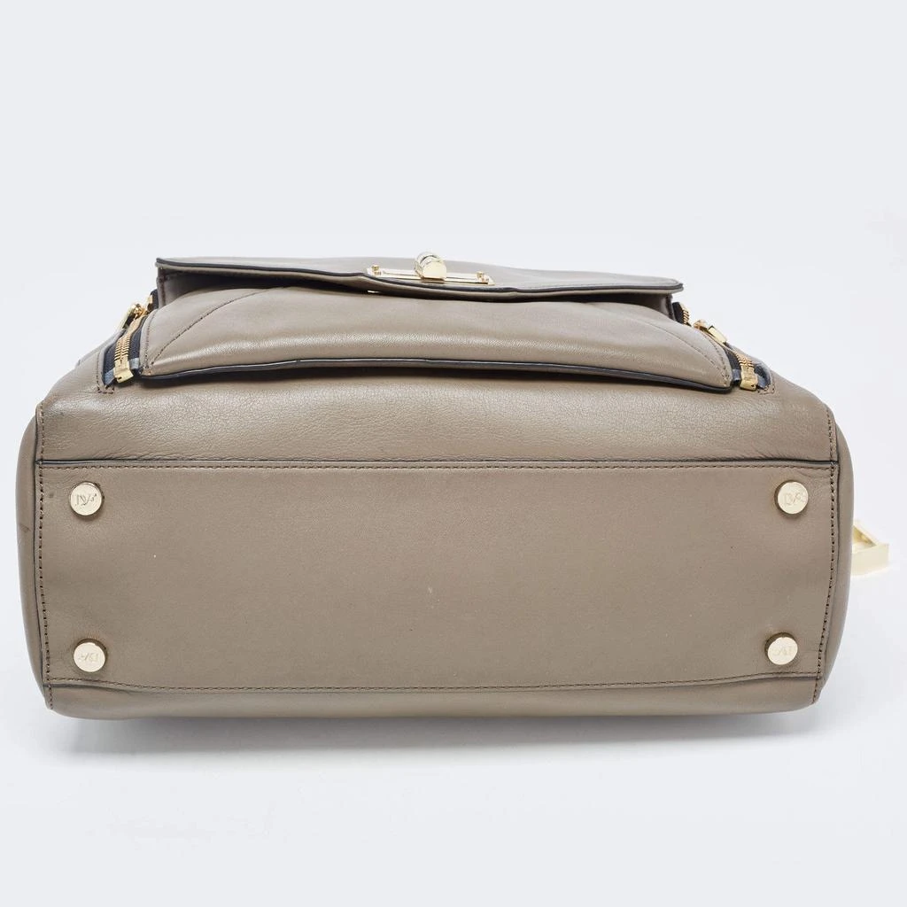 Diane von Furstenberg Diane Von Furstenberg Grey Leather Large 440 Gallery Secret Envelope Tote 15