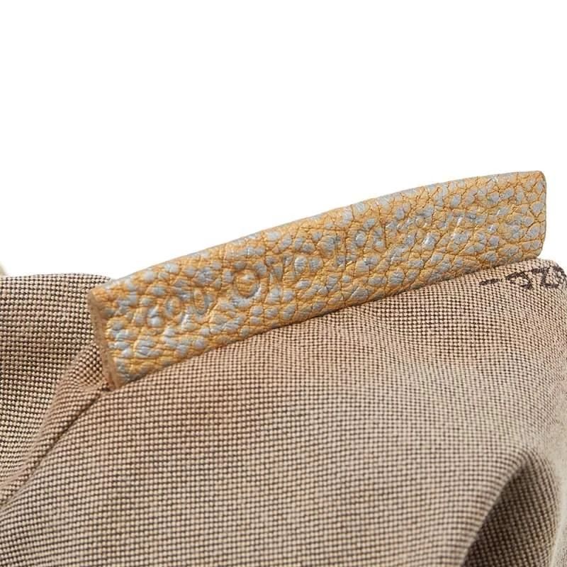 Fendi Fendi Metallic Gold Leather Holographic Textured Spy Hobo 10