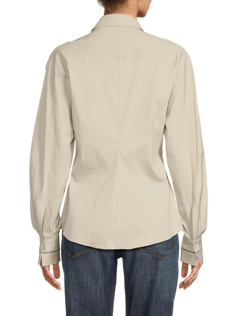 Brunello Cucinelli Point Collar Cotton-Blend Shirt 2