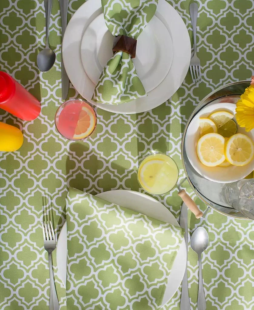 Design Imports Lattice Outdoor Tablecloth 60" Round 4
