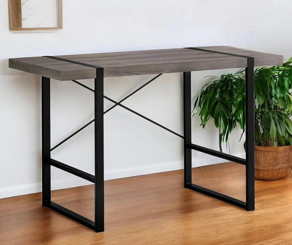 Hivvago 24" Taupe and Black Computer Desk