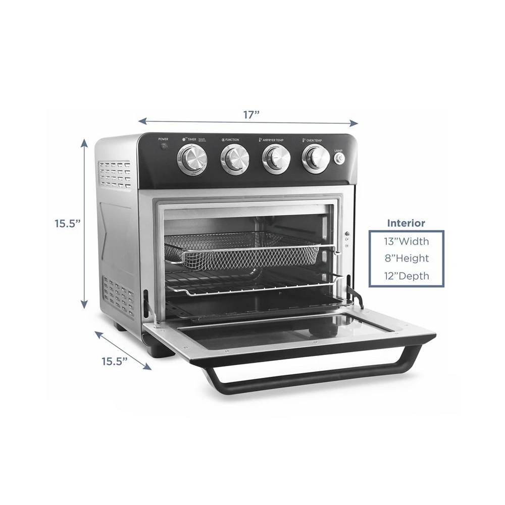 Elite Gourmet 26.5Qt. Air Fryer Convection Oven, XL Capacity, 12" Pizza, Adjustable Timer & Temperature Controls 2