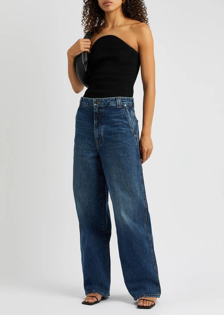Khaite Jericho ribbed-knit bandeau top  4