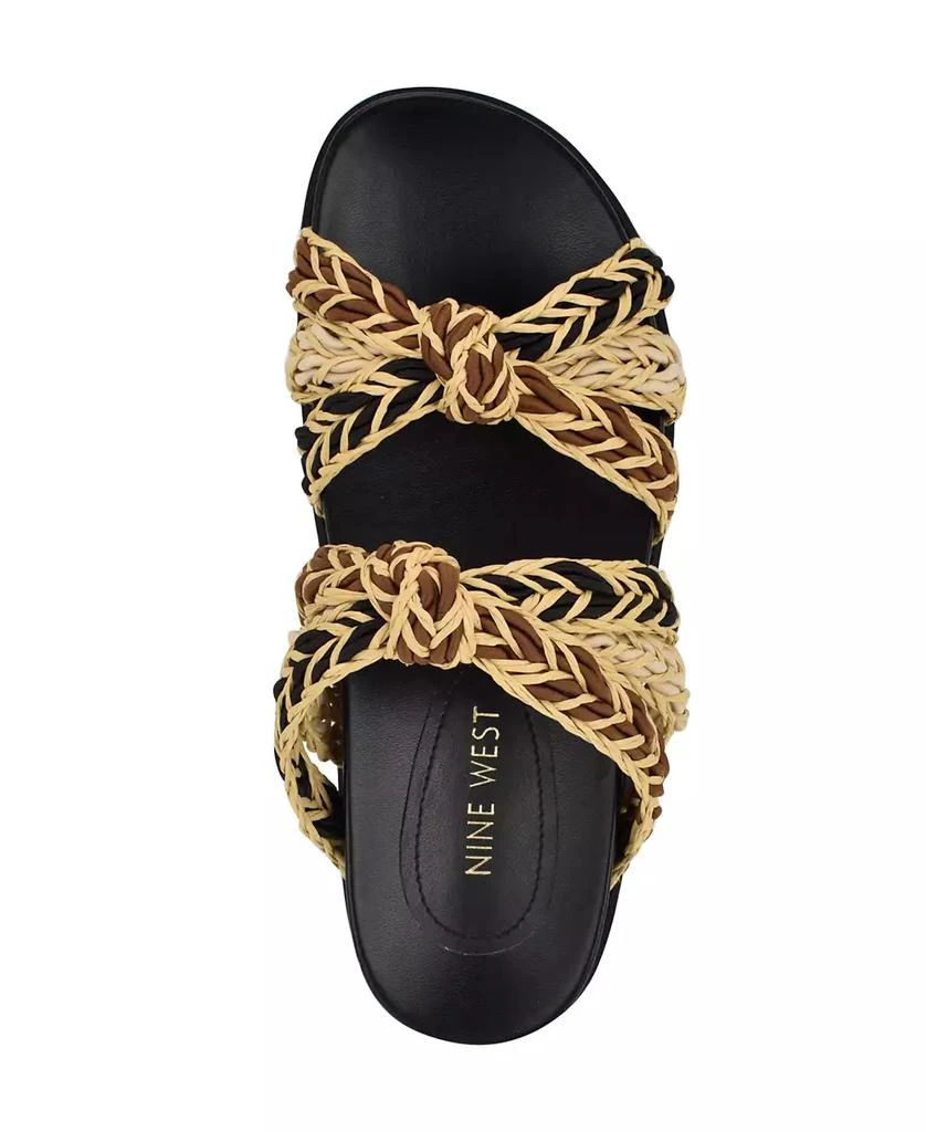 Nine West Women's Gilma Woven Flat Slip-On Sandals 4