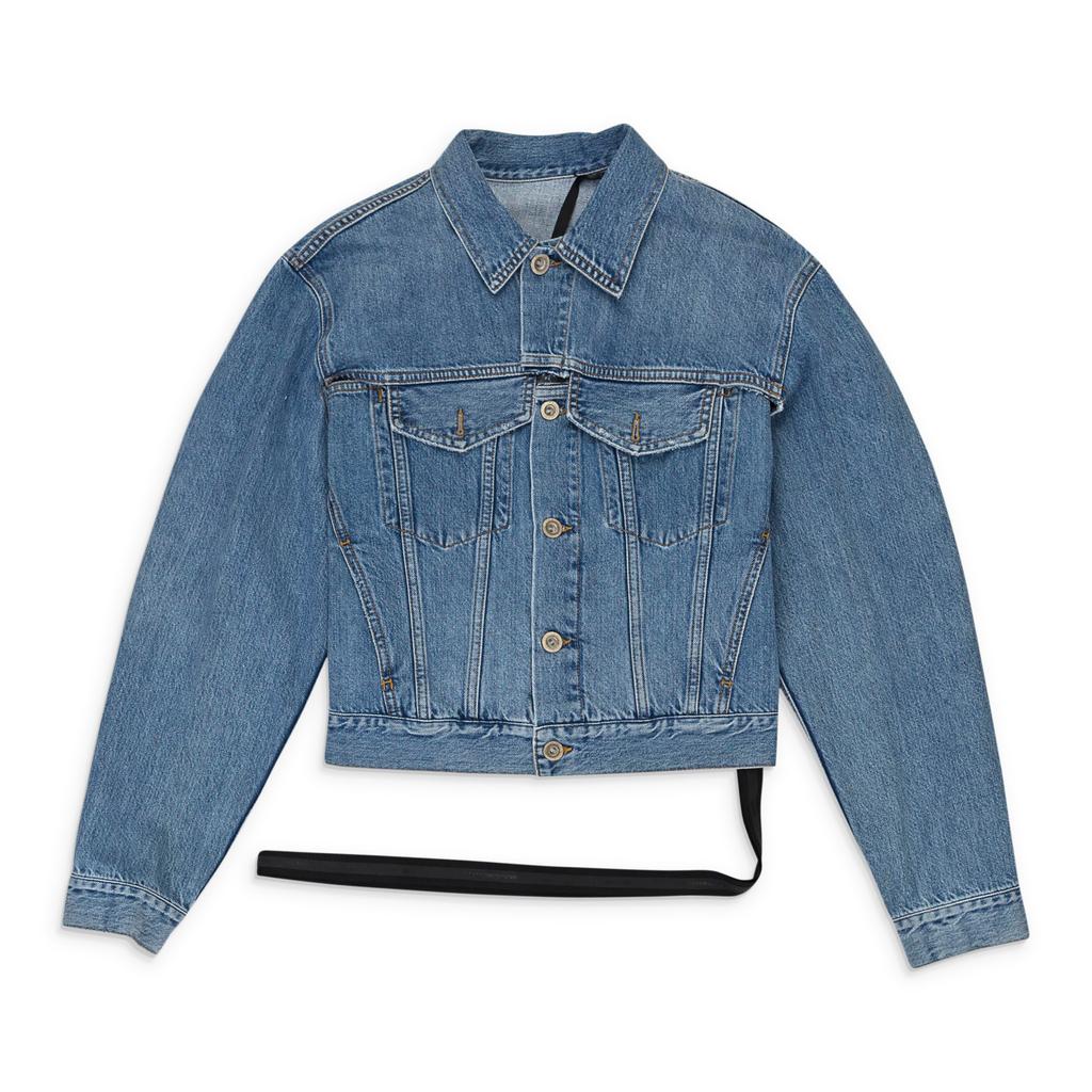 Unravel Project Indigo Snake Bolero Split Denim Jacket
