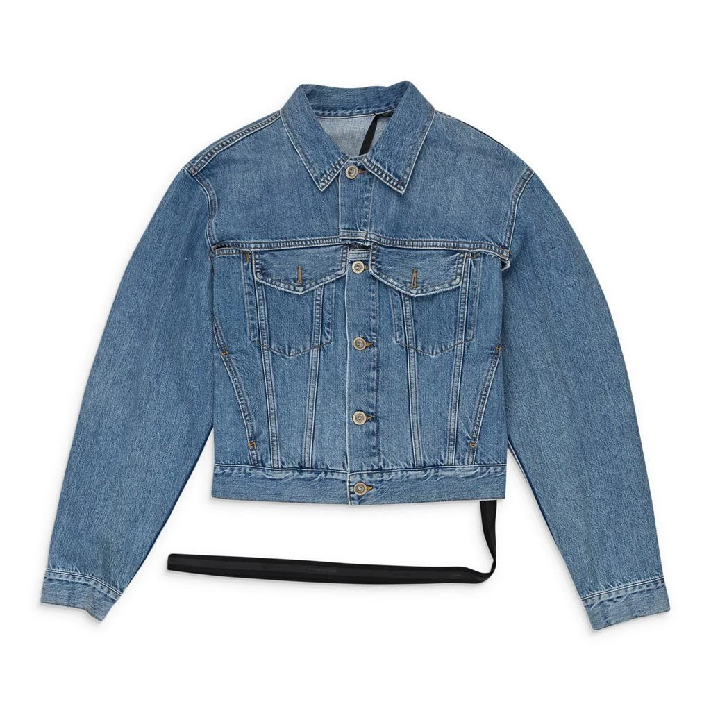 Unravel Project Indigo Snake Bolero Split Denim Jacket 1