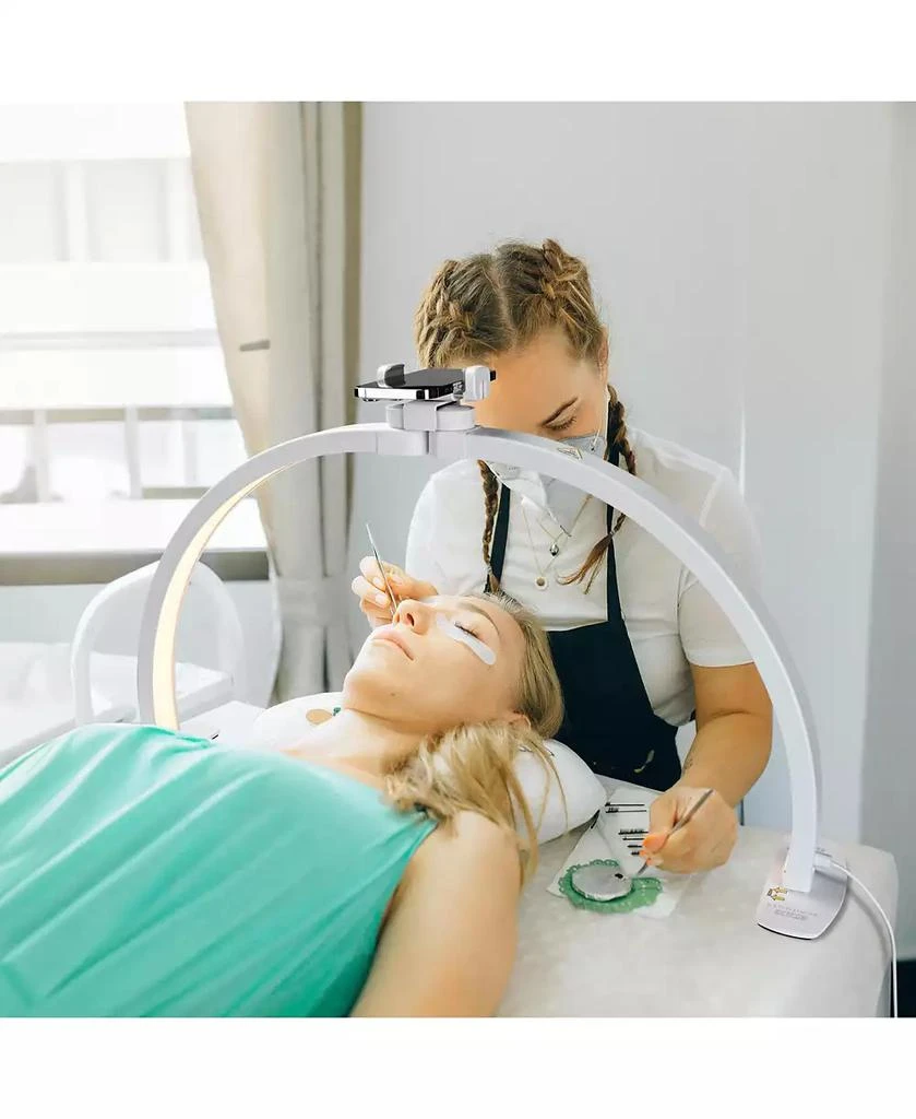 Byootique 40W Foldable Half Moon Nail Desk Lamp LED Nail Tech Light Phone Holder With Carry Bag For Manicure Beauty Salon Home Spa 10