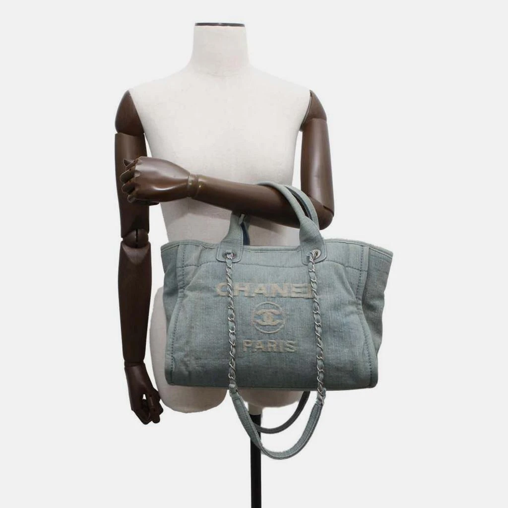 Chanel Chanel Light Blue Denim Small Deauville Tote Bag 2