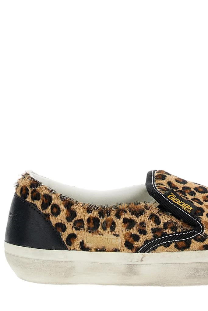 Golden Goose Slip-On Sneakers with Leopard Print and Branded Details 4