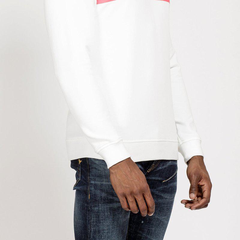 Konus Men's Community French Terry Crew Sweatshirt In White