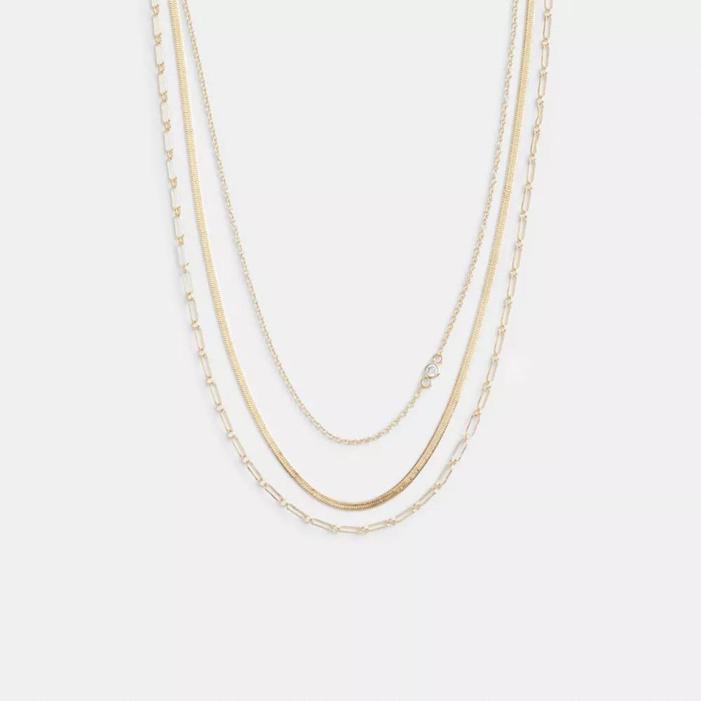 Coach Delicate Layered Chain Necklace