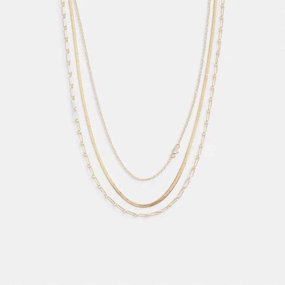 COACH® Delicate Layered Chain Necklace 1