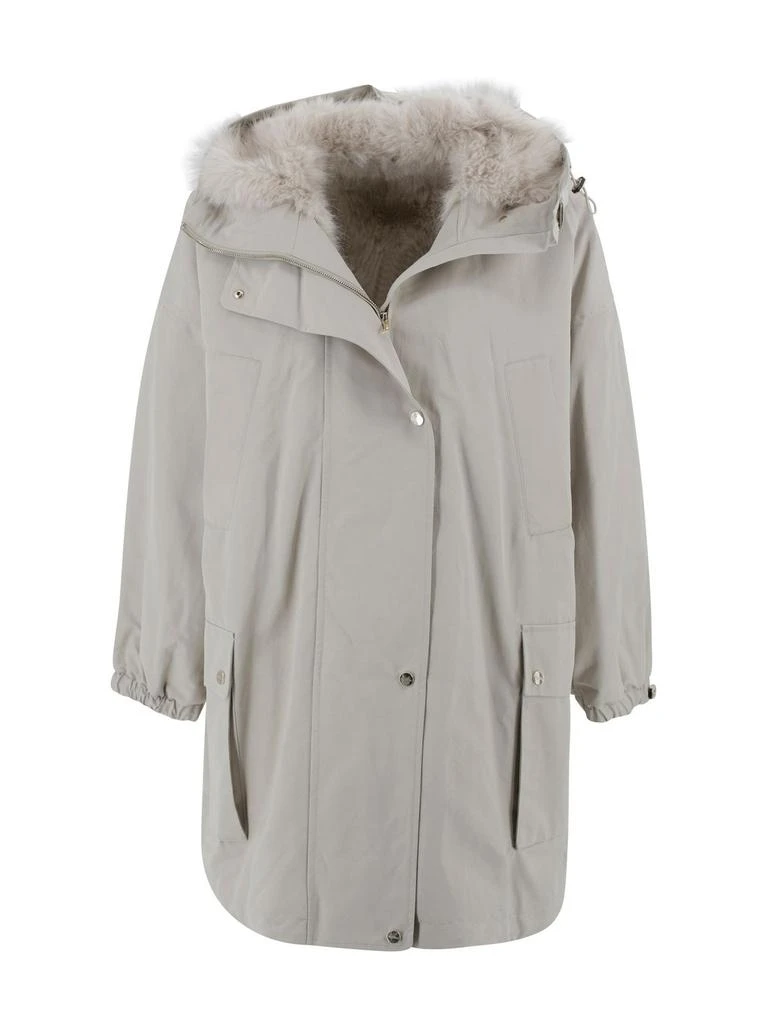 Max Mara Max Mara Studio Long-Sleeved Hooded Coat from Cettire