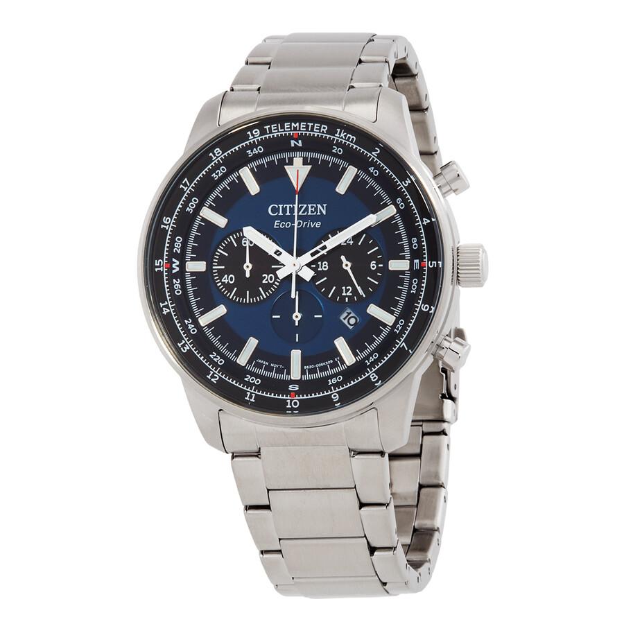 Citizen Chronograph Eco-Drive Blue Dial Men's Watch CA4500-91L