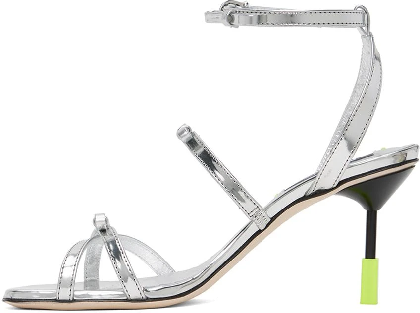 MSGM Silver Bow Heels 3