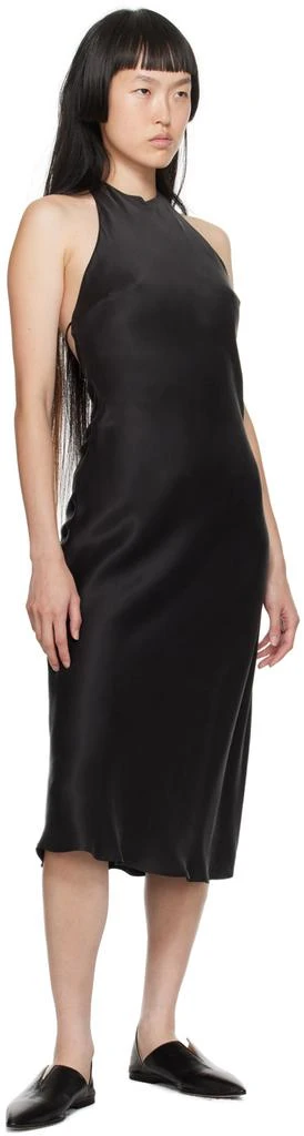 Silk Laundry Black Halter Midi Dress 4