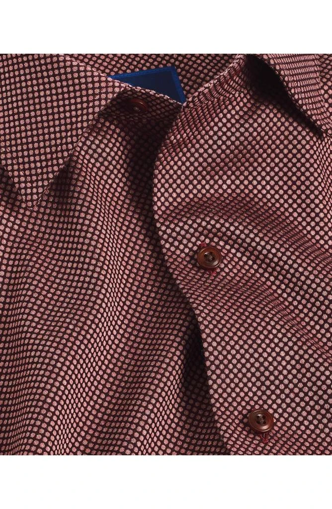 David Donahue Micro Dobby Dot Cotton Sport Shirt 3