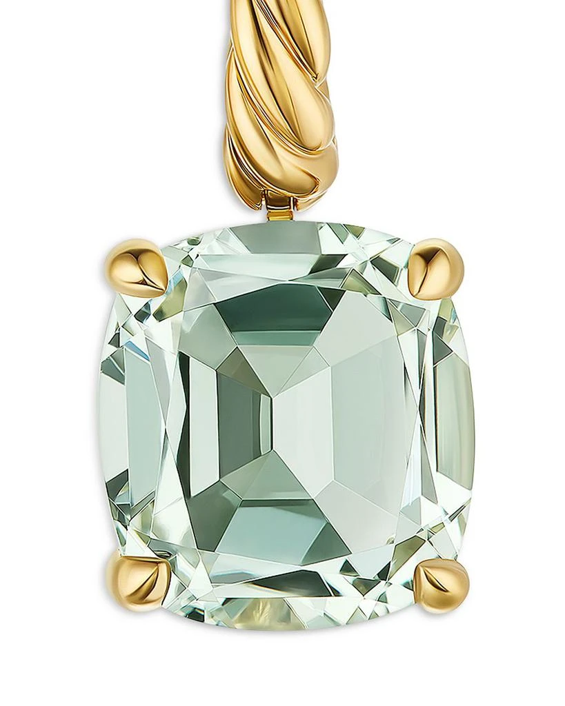 David Yurman Marbella Drop Earrings in 18K Yellow Gold with Prasiolite, 25mm 3