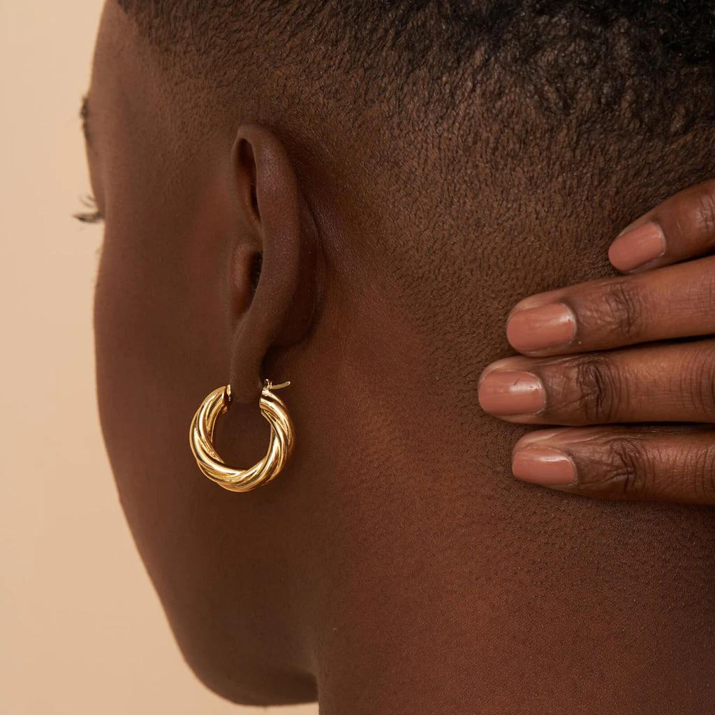 Oma The Label Oma The Label The Brenda 18 Karat Gold-Plated Hoop Earrings 3