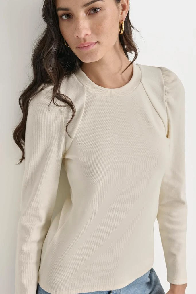 DKNY PUFF SLEEVE CREW NECK TOP 4