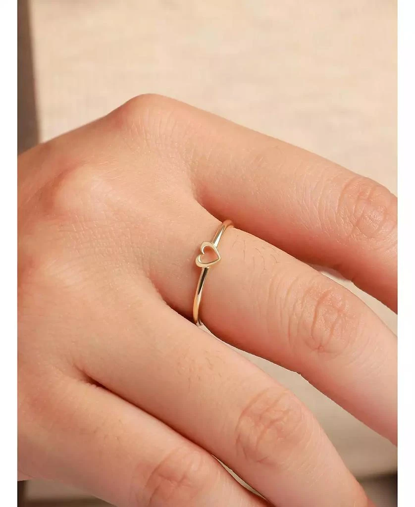 DEVATA Open Heart Ring in 14K Gold, approx. 1.0 grams. 2