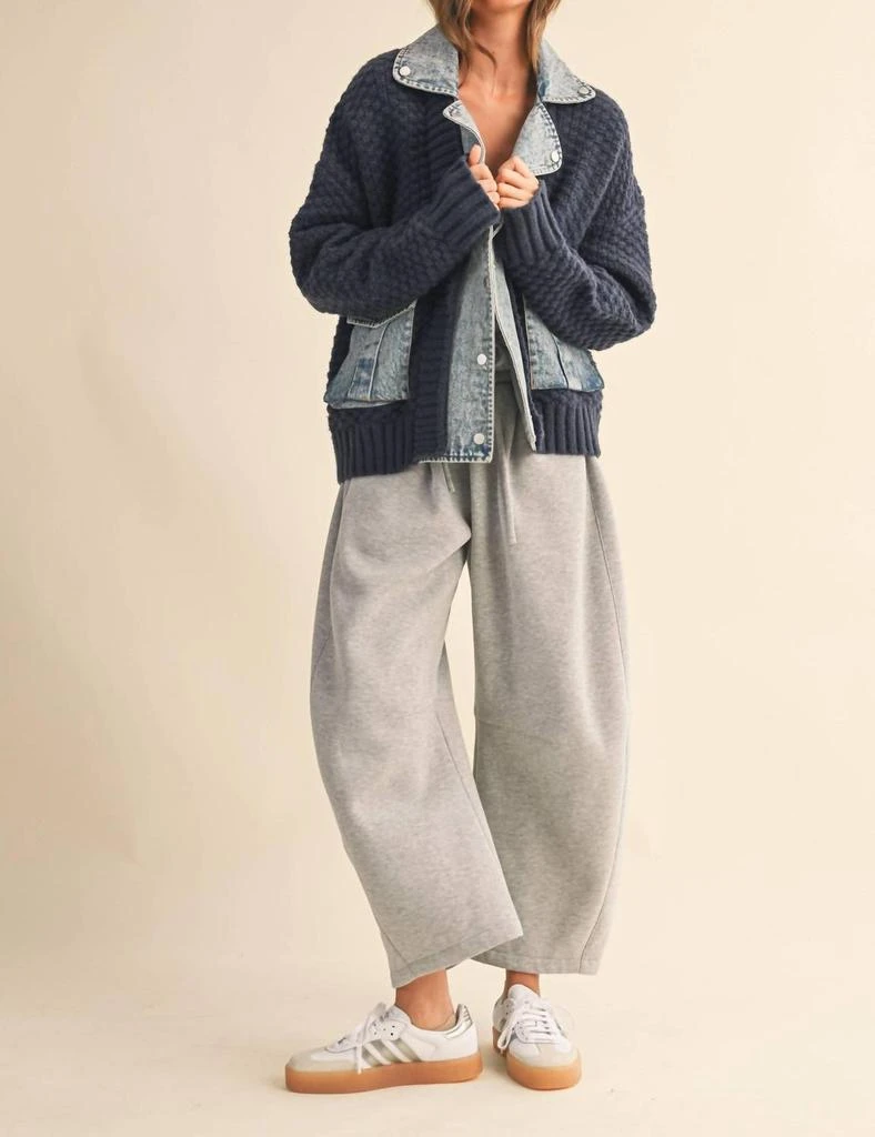 Klesis Klesis - Cora Denim Contrast Cable Knit Sweater 6