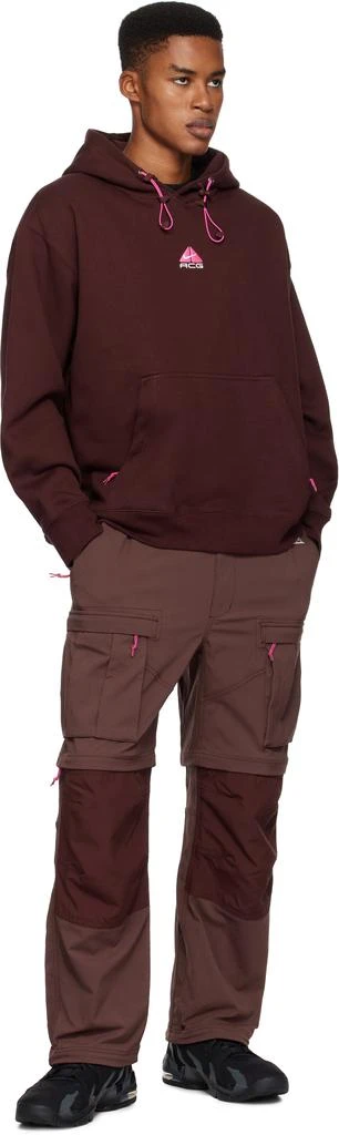NIKE Burgundy 'ACG' Therma-FIT Hoodie 4
