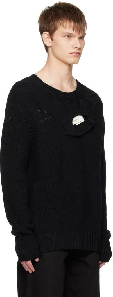 Feng Chen Wang Black Distressed Sweater 2