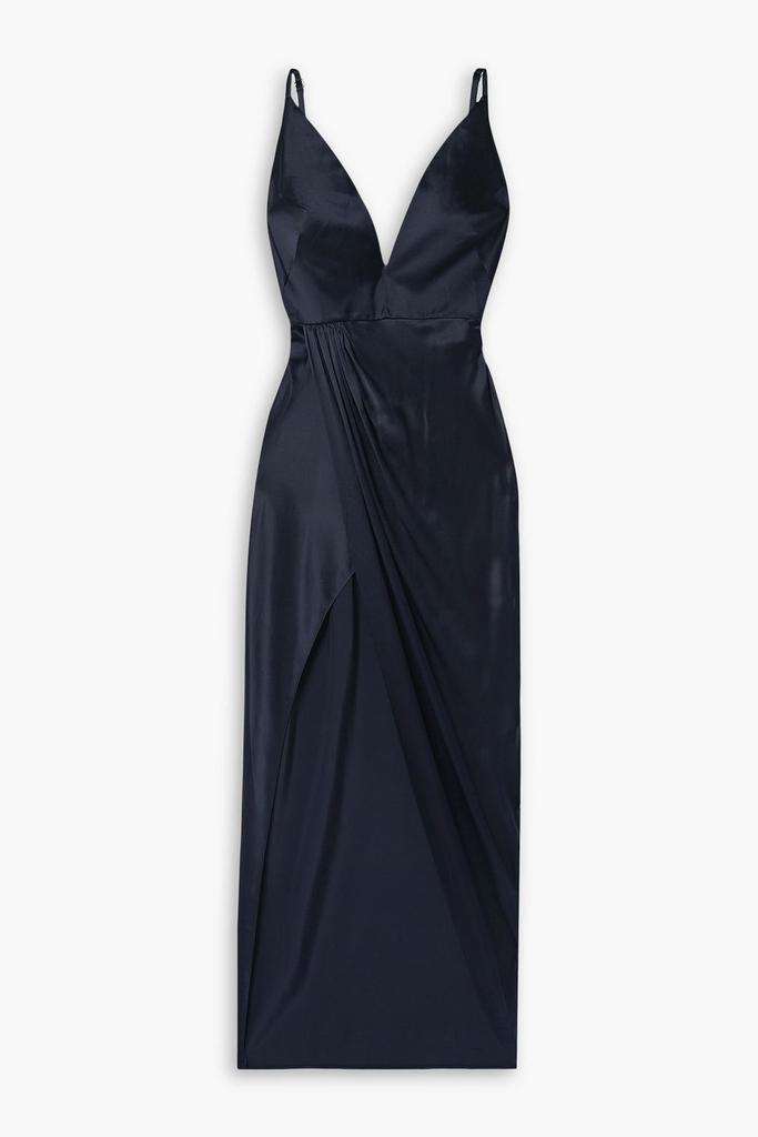 Fleur du Mal Draped silk-charmeuse dress