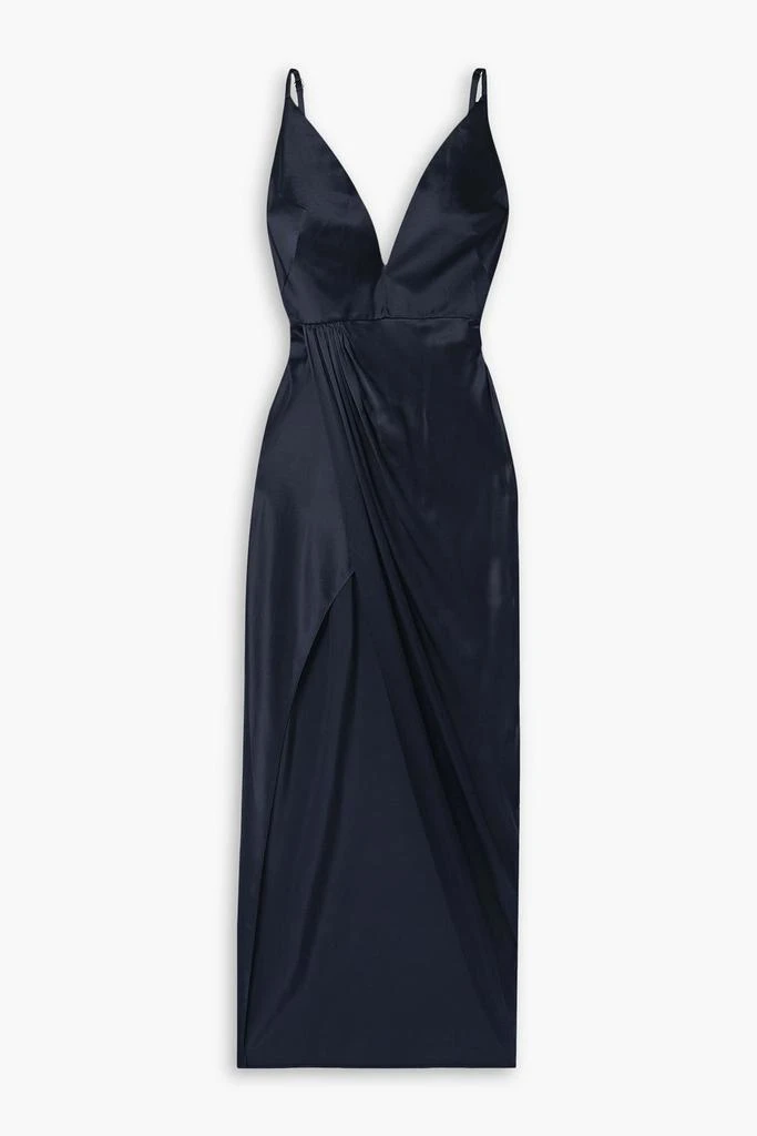 FLEUR DU MAL Draped silk-charmeuse dress 1