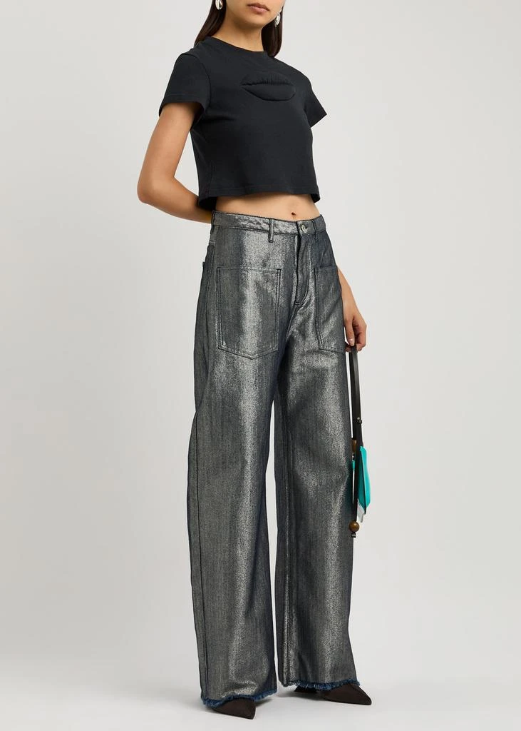 Marques Almeida Metallic wide-leg jeans 4