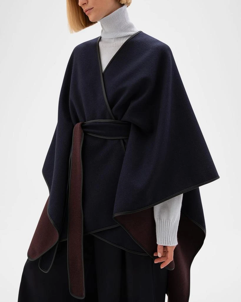 Johnstons of Elgin Belted Wool-Cashmere Cape 1