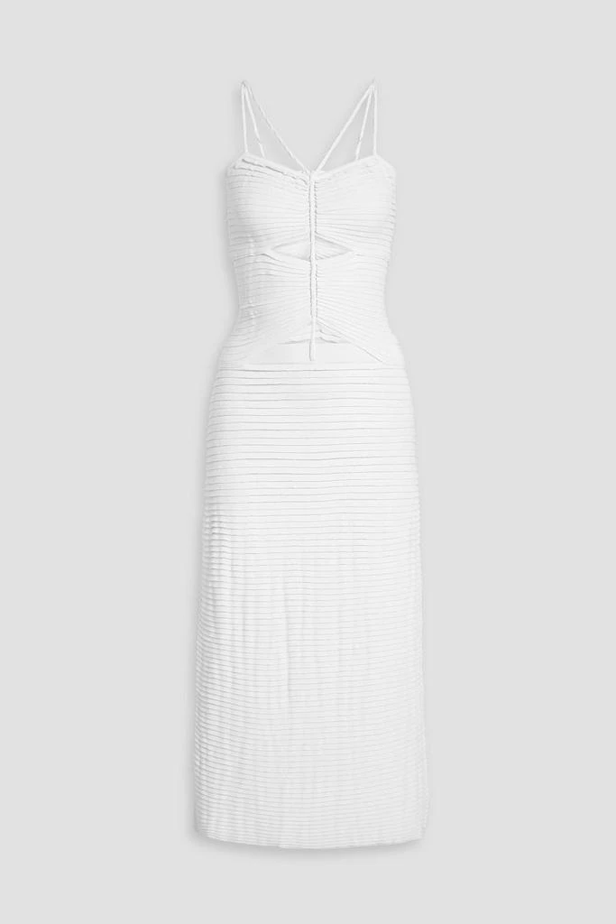 Altuzarra Cutout pleated stretch-knit midi dress 1