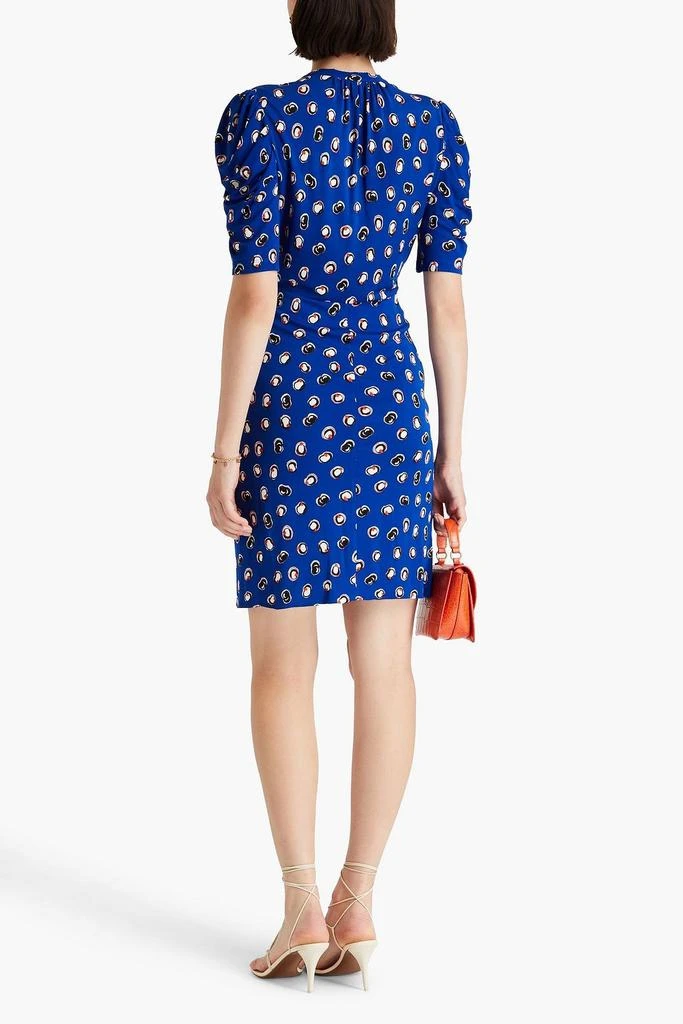 Diane von Furstenberg Duncan ruched printed jersey mini dress 3