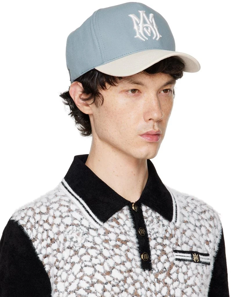 AMIRI Blue & Off-White 'MA' Two-Tone Canvas Cap 2