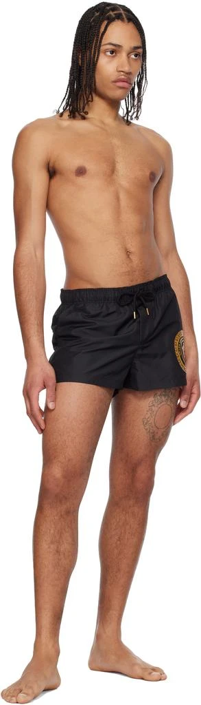 Versace Black Chain Crest Print Swim Shorts 4