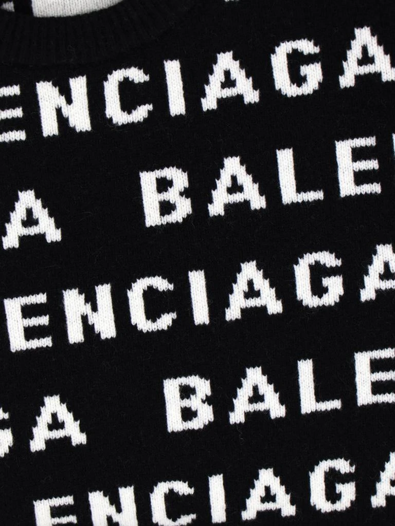Balenciaga Balenciaga Logo Intarsia Knit Crewneck Jumper 5