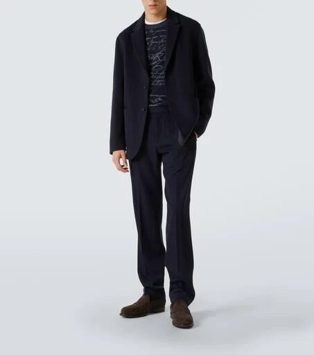 Berluti Scritto reversible wool and cashmere blazer 2