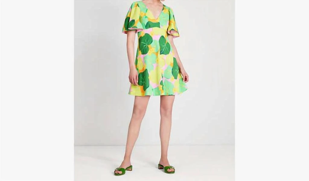 Kate Spade Cucumber Floral Swing Dress - 6