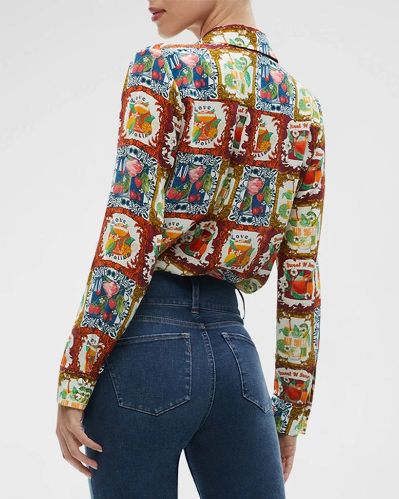 Alice + Olivia A Summer Day Willa Placket Top 3