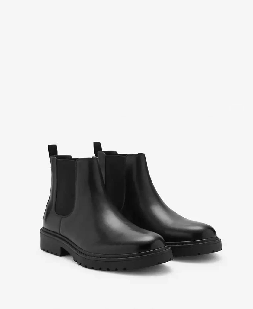 Mango Men's Track Sole Chelsea Leather Ankle Boots 1