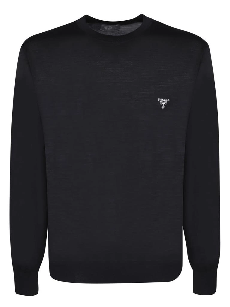 Prada Prada Long-Sleeved Crewneck Knitted Jumper 1