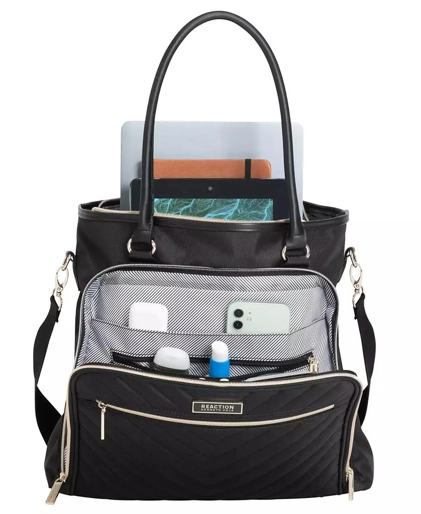 Kenneth Cole Madison Square Hardside Chevron Expandable Luggage, 2-Piece 20" Carry-On and Tote 6
