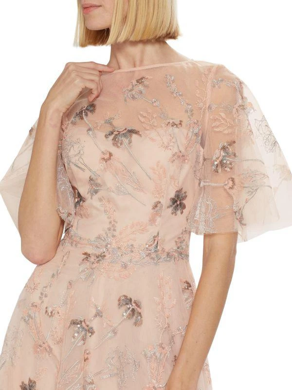 Teri Jon Sequin-Embellished High-Low Dress 4