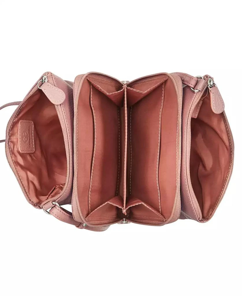 Giani Bernini Triple-Zip Pebble Leather Dasher Crossbody, Created for Macy's 2
