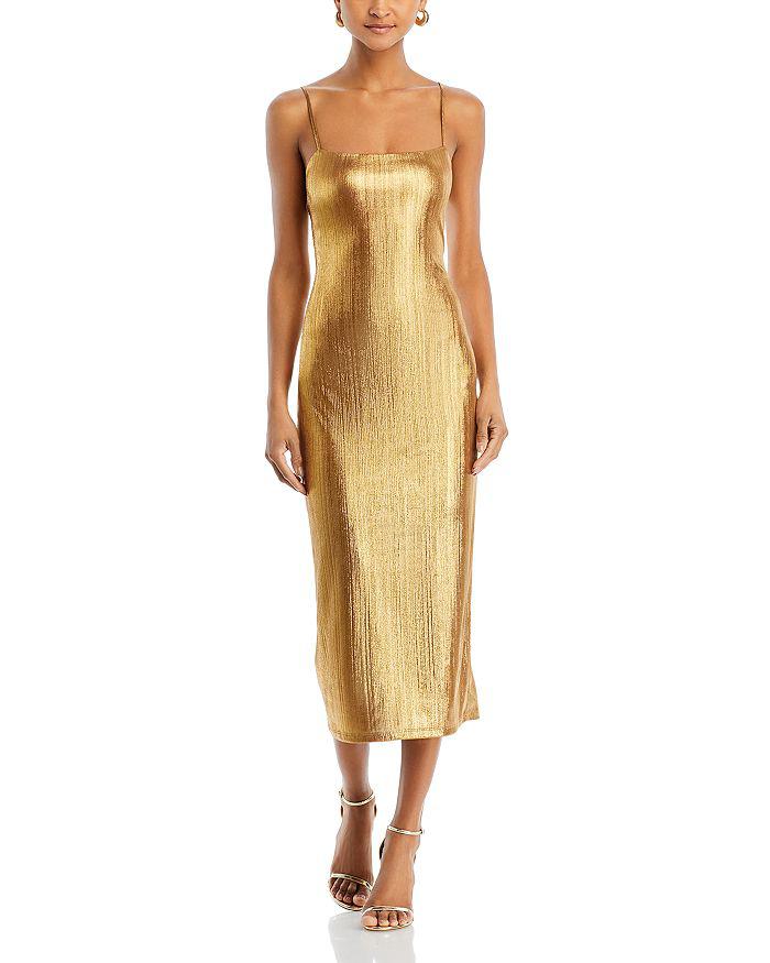 AQUA x Venus Williams Metallic Rib Slip Dress - 100% Exclusive
