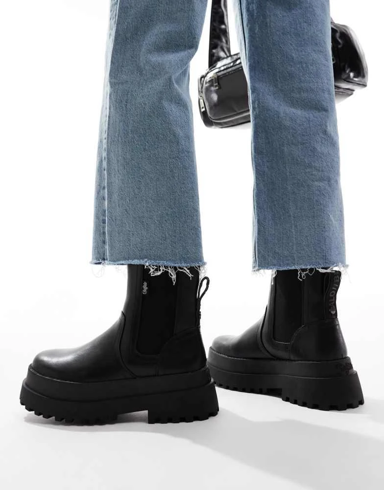 Buffalo Buffalo chunky boot in black 1