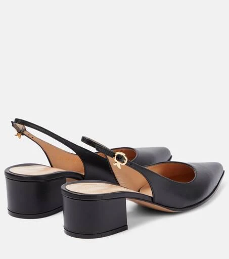 Gianvito Rossi Piper leather slingback pumps 3
