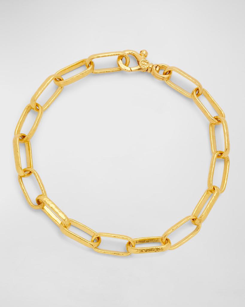 Gurhan Men's Hammered 24K Gold Cable Chain Bracelet